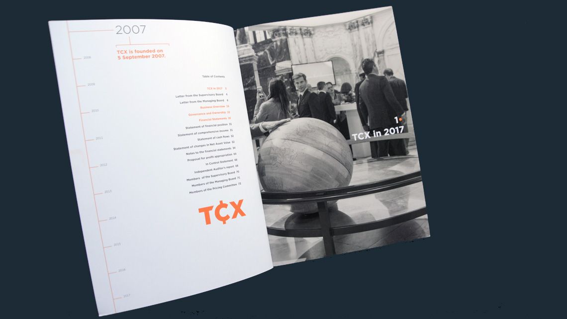 TCX  AR 2017 table of contents